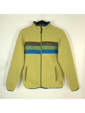 Cotopaxi Kid's Teca Full Zip Fleece Jacket Midlayer Green Blue Big Kids Size XL